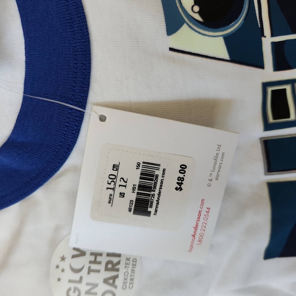 Hanna Andersson R2 D2 Glow in the Dark Long Pajamas - NWT - Picture 4 of 4
